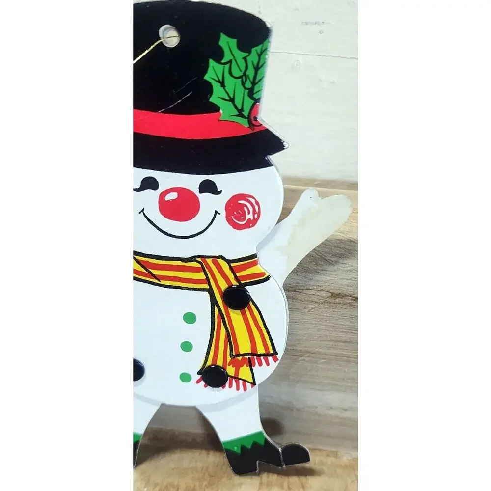 Vintage Cardboard Christmas Tree Ornaments Die Cut Arms Legs Moveable Rare japan